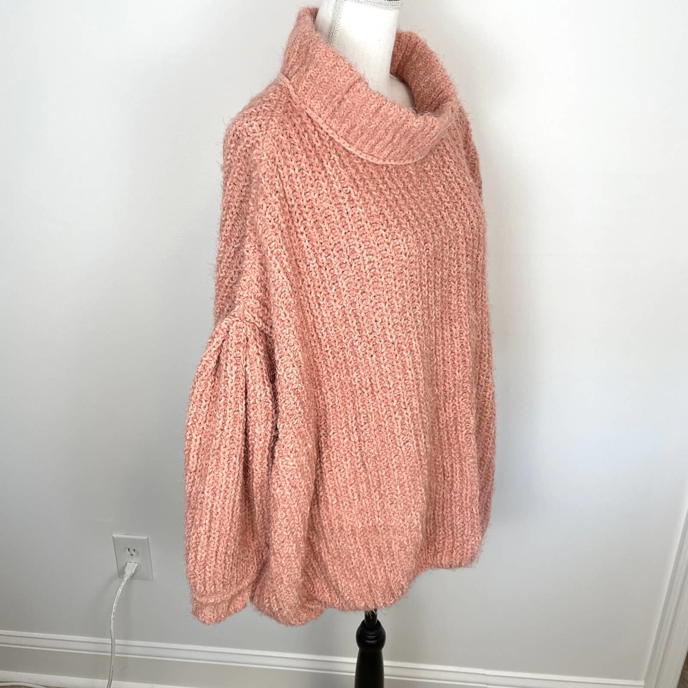 Free People Oasis Tunic Oversized Sweater In Pink Size Small New - Picture 7 of 13
